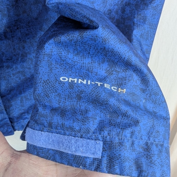 Columbia Windbreaker In Excellent Condition Size Medium Blue With Black Abstract - Picture 4 of 14